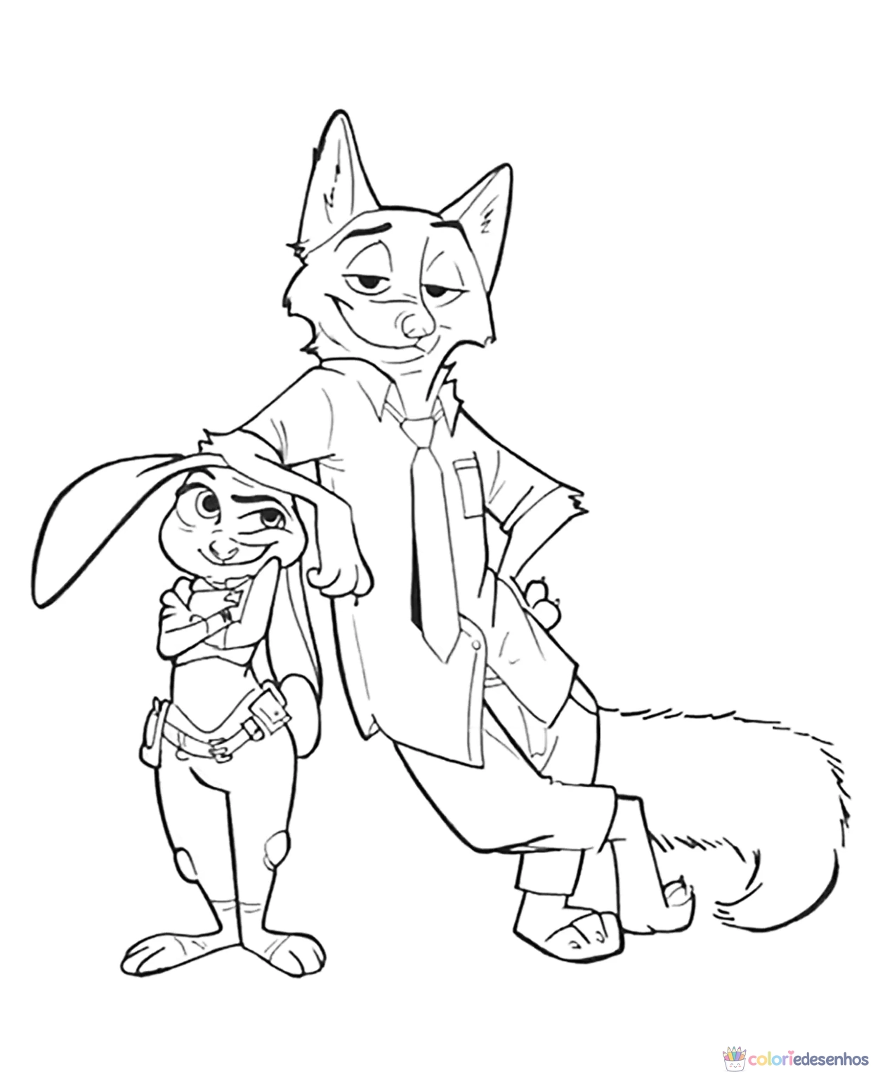 Zootopia para colorir